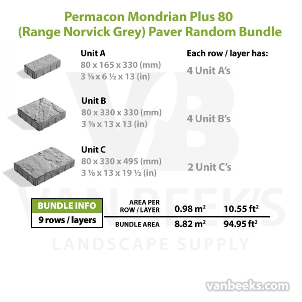 Permacon Mondrian Plus 80 Paver